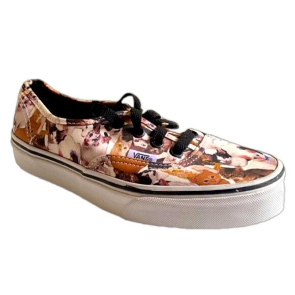 New ASPCA Limited Edition Rare Cat Print Sneaker Women Sz 5 - Picture 1 of 8